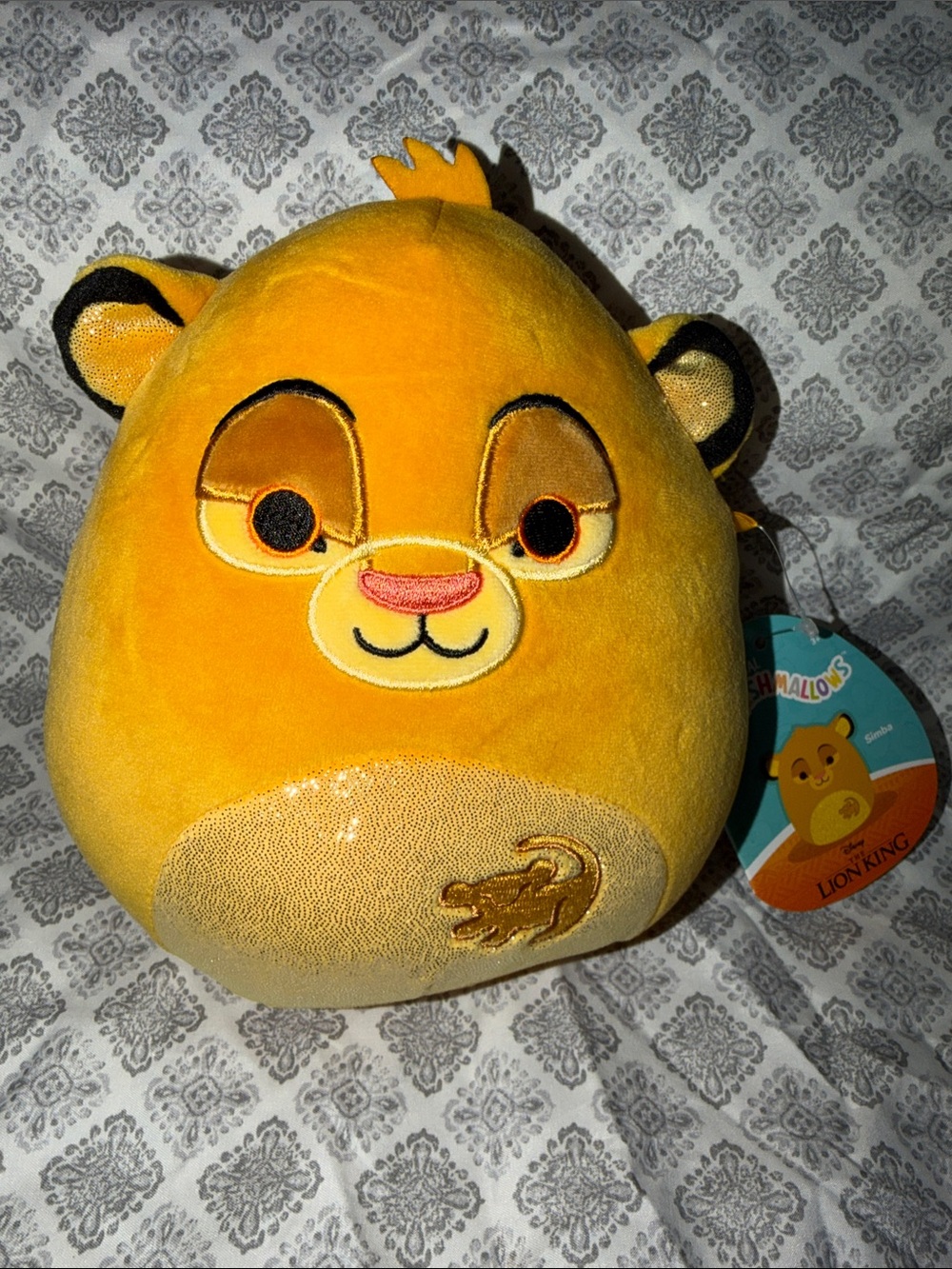Disney Yellow Simba Plush with Gold Belly Accent